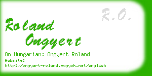 roland ongyert business card